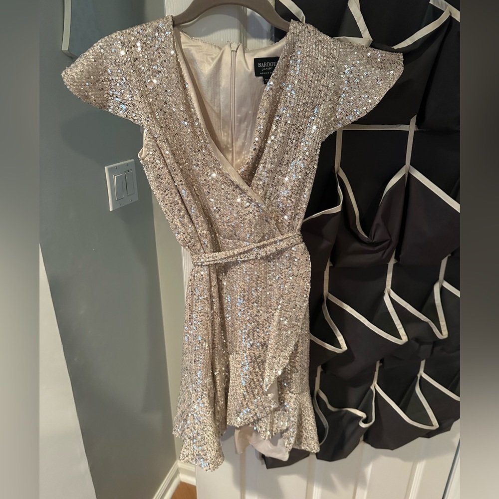 Girls dress Sparkly Bardot dress size 14 worn once